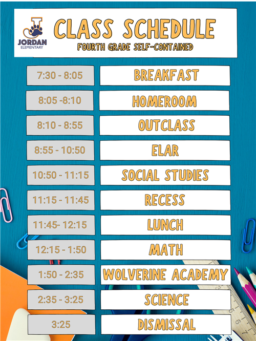 class schedule 4